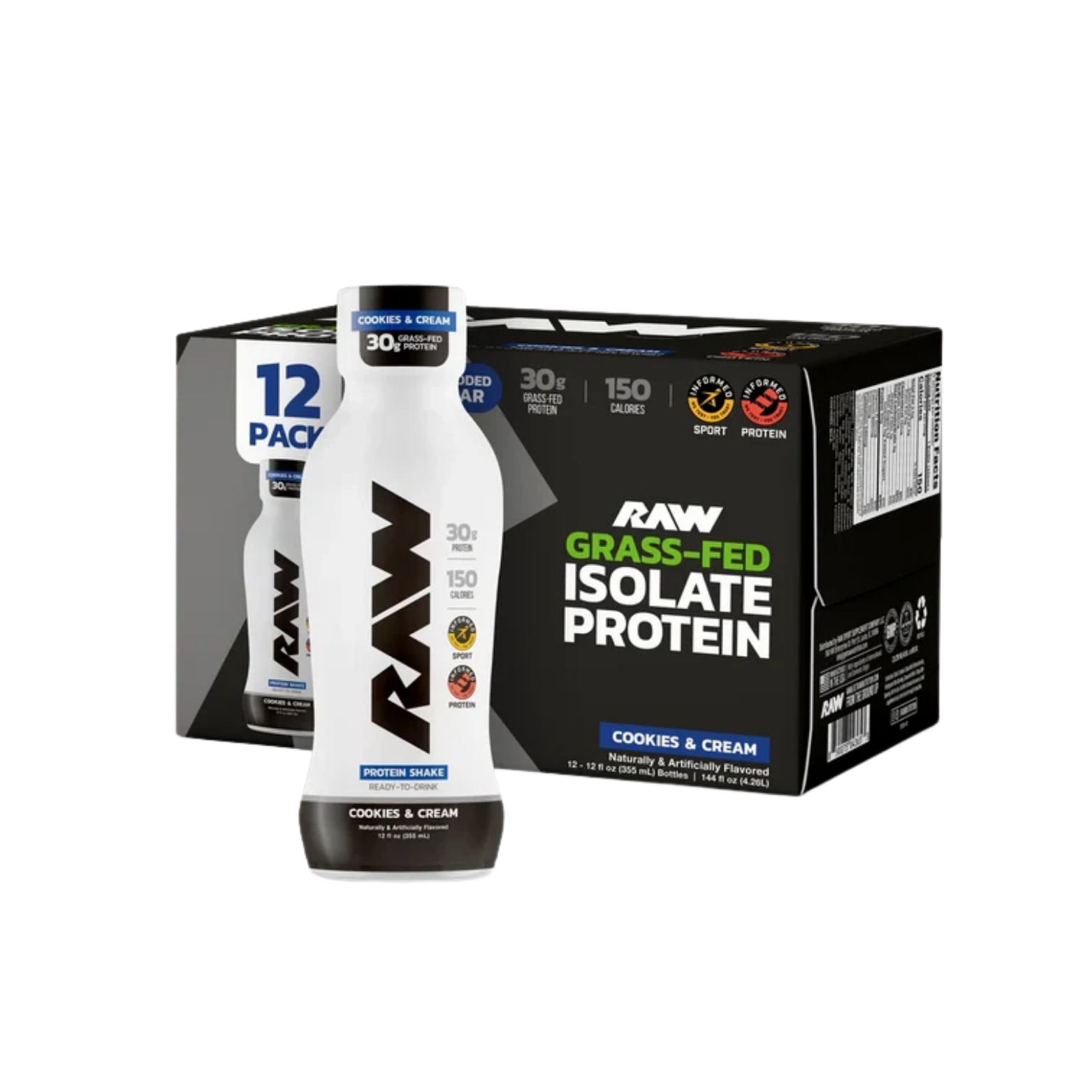 Protein Shake Raw Cookies and Cream 12 oz