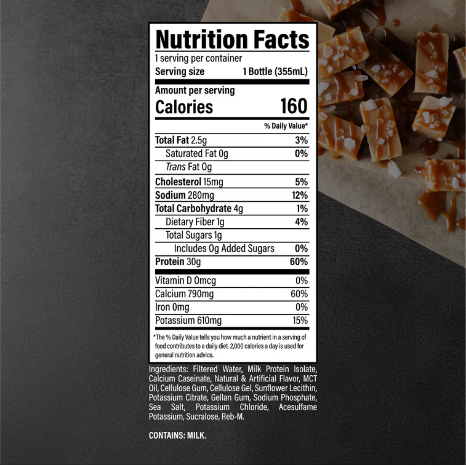 Protein Shake Raw Salted Caramel 12 oz