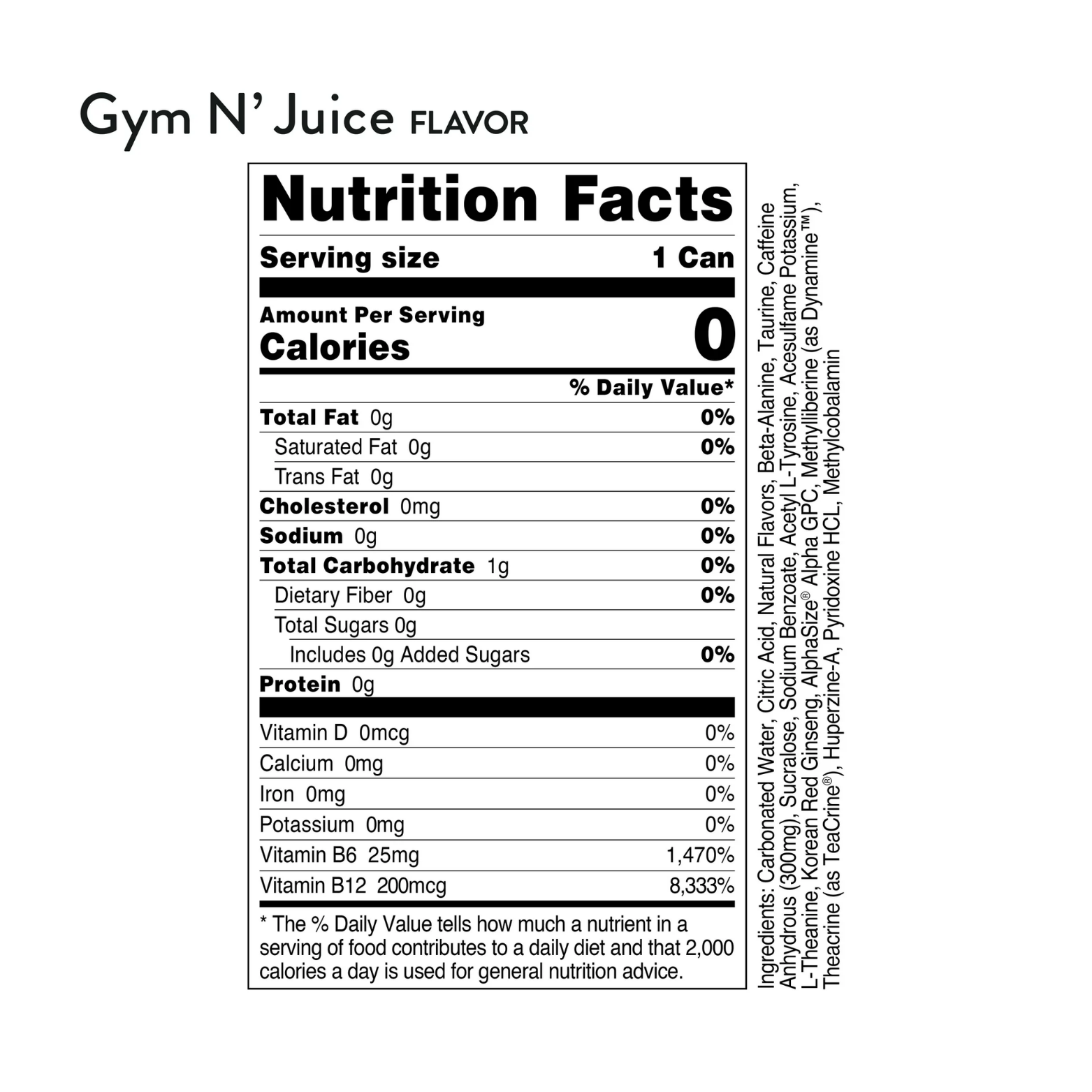 Bucked up Gym N’ Juice 16 oz
