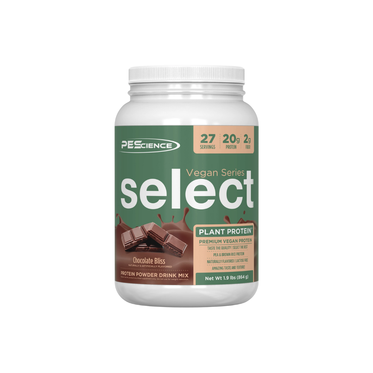 Proteína Pescience Select Vegan Chocolate Bliss, 27 Porciones