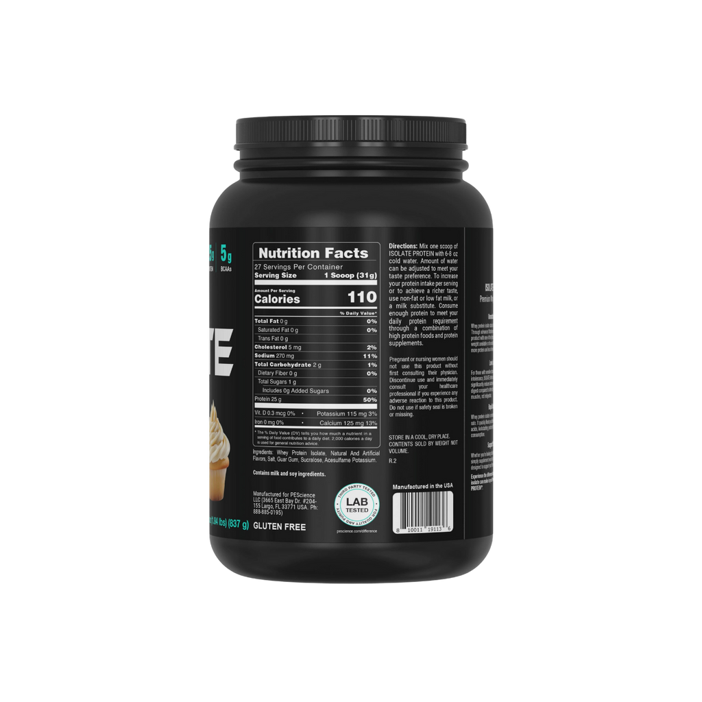 Proteína Pescience Isolate Vainilla Cupcake, 27 porciones