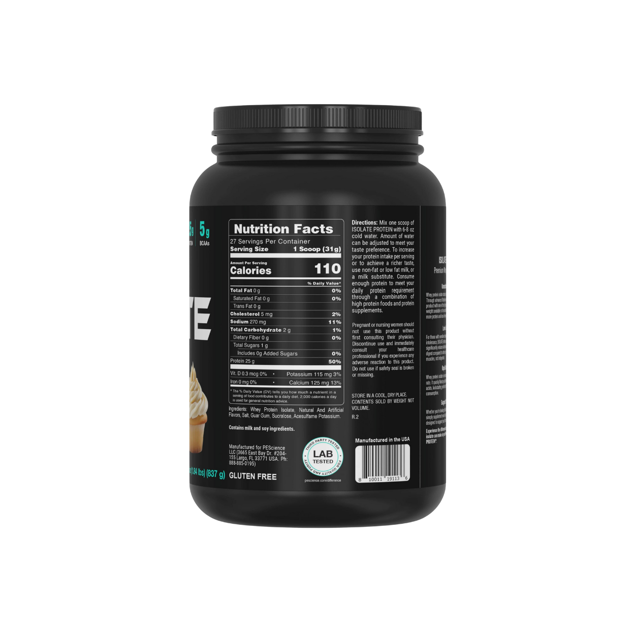 Proteína Pescience Isolate Vainilla Cupcake, 27 porciones