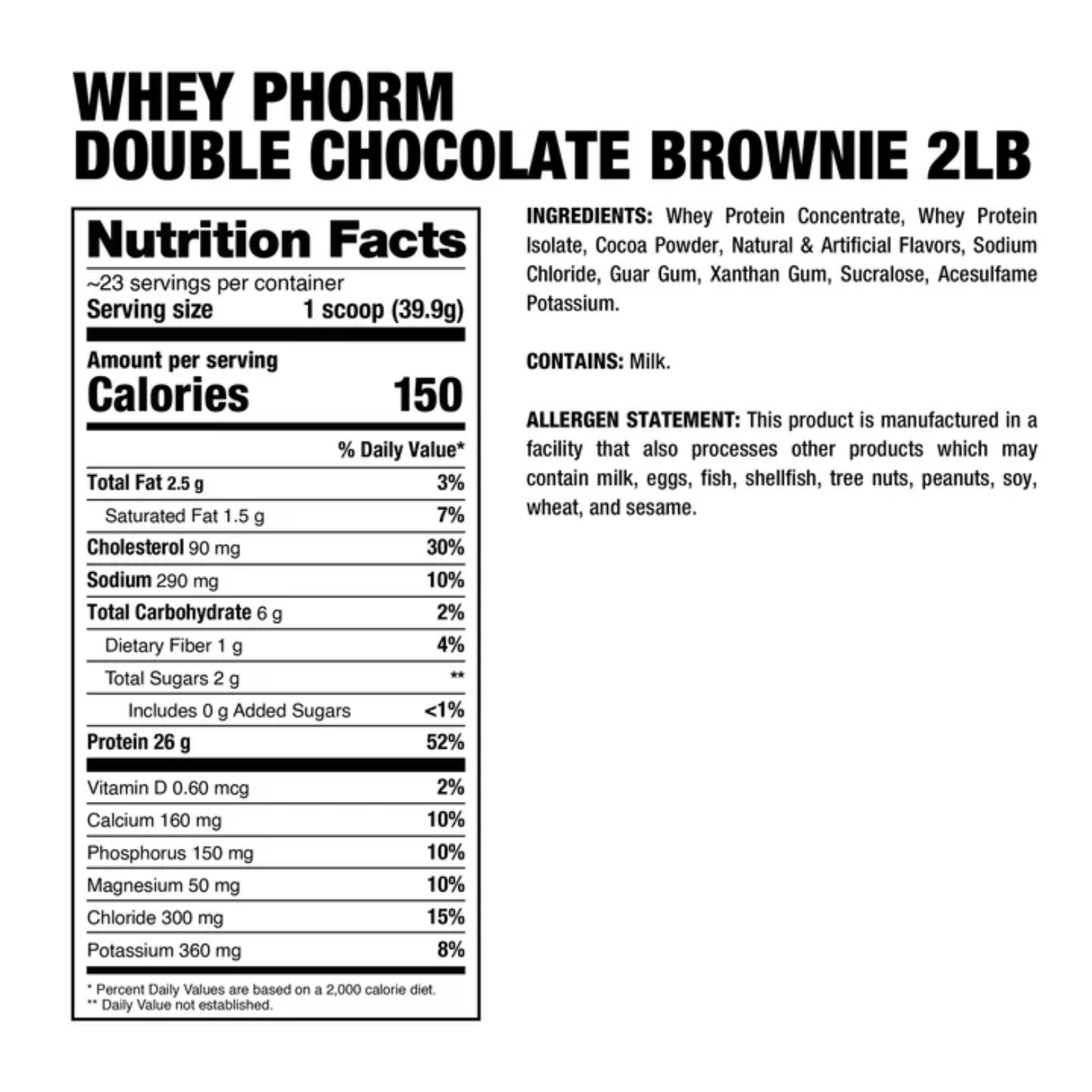 Proteína Dragon Pharma Wheyphorm Double Chocolate Brownie, 23 Porciones