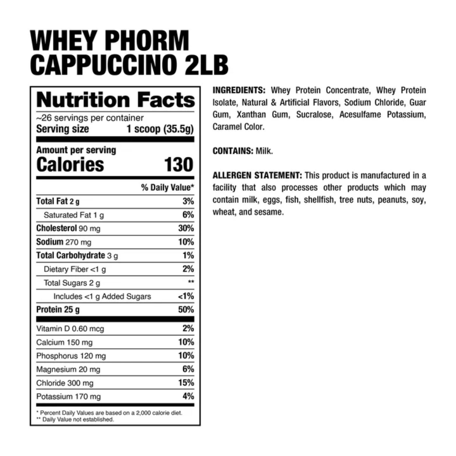 Proteína Dragon Pharma Wheyphorm Cappuccino, 26 Porciones