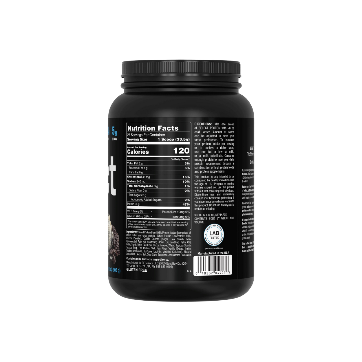 Proteína Pescience Select Cookies & Cream, 27 Porciones