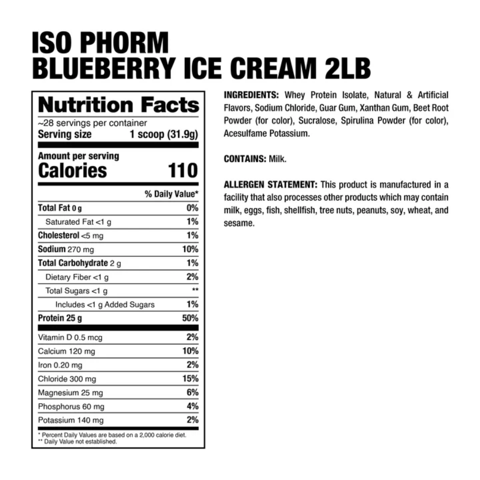 Proteína Dragon Pharma Isophorm Blueberry Ice Cream, 28 Porciones