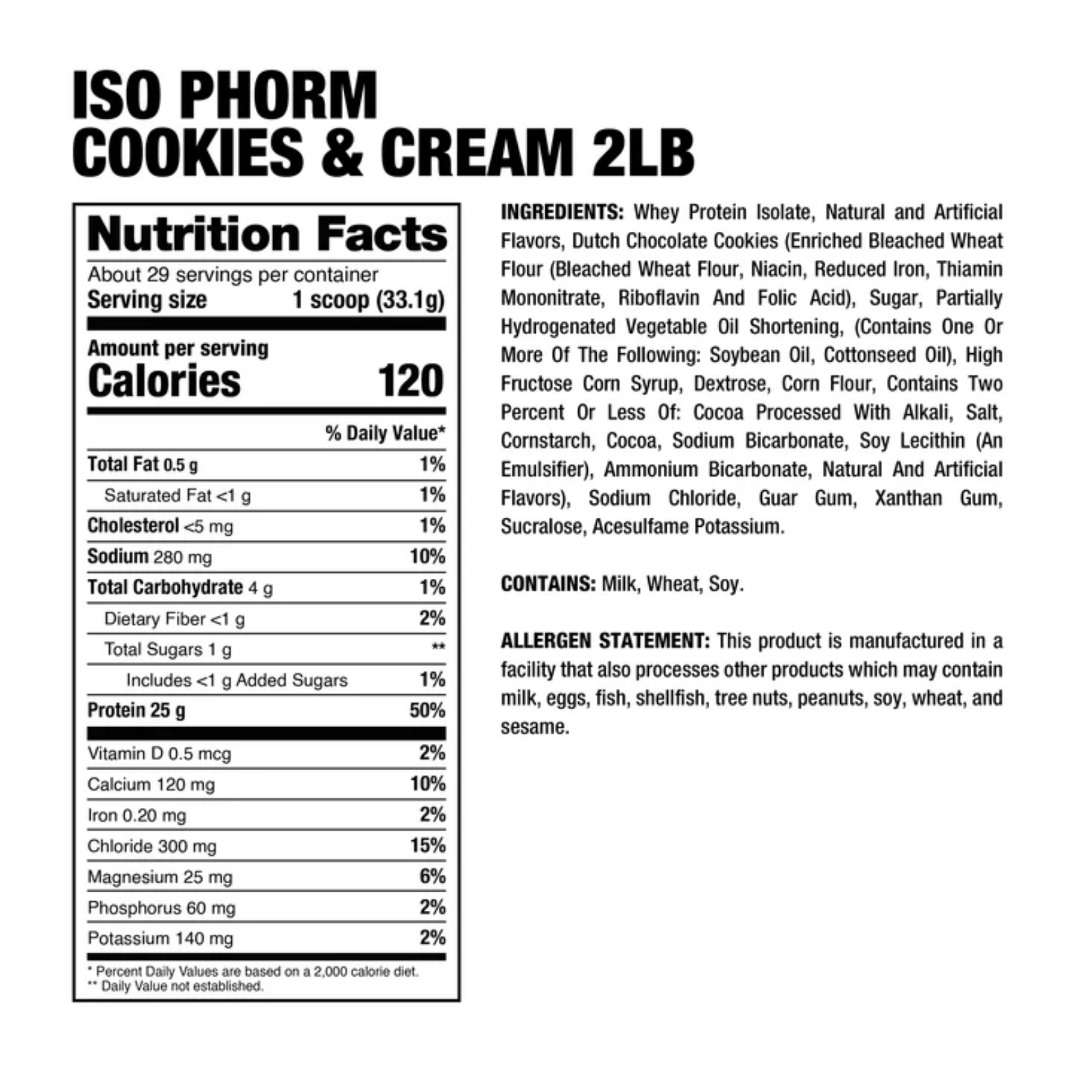 Proteína Dragon Pharma Isophorm Cookies & Cream, 29 Porciones