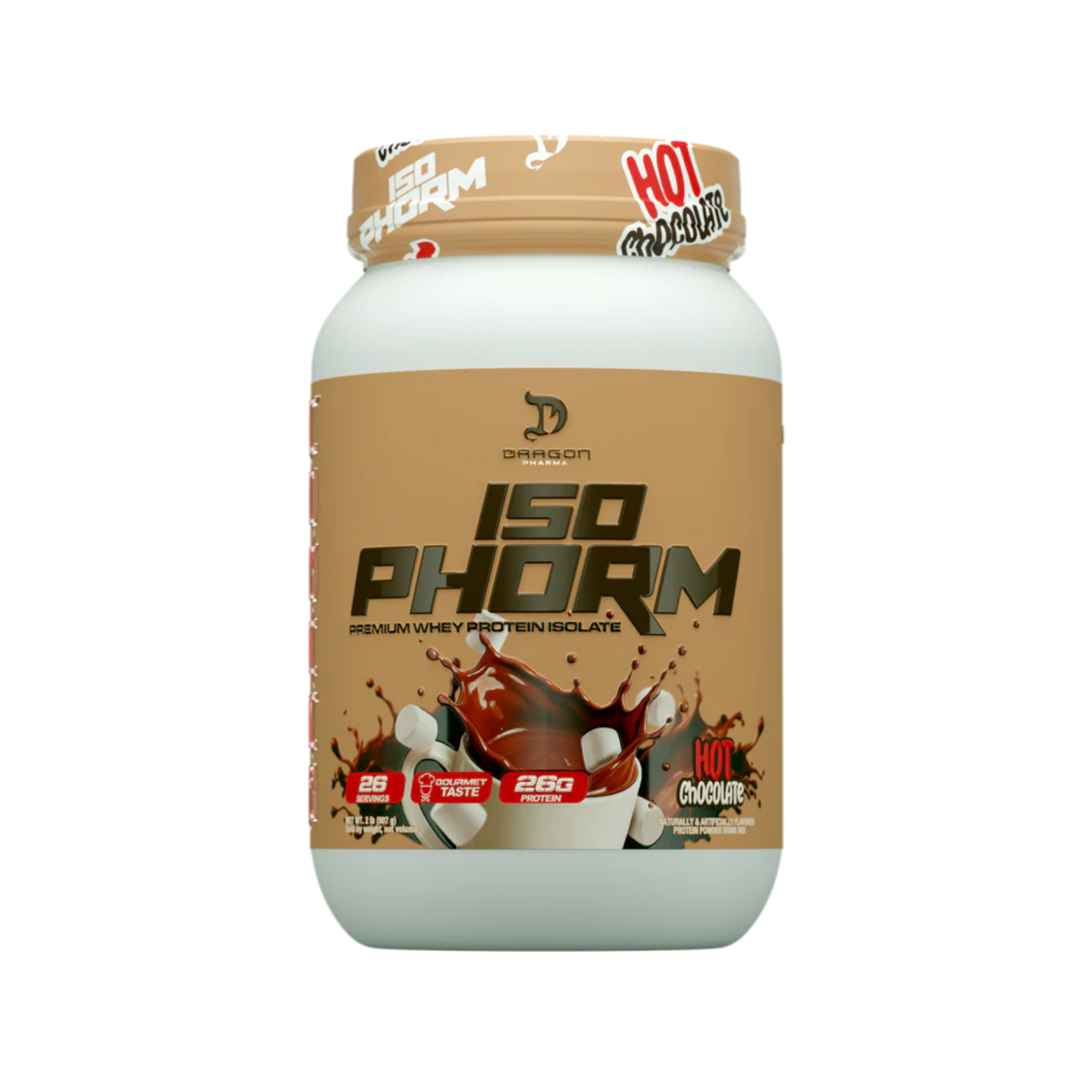 Proteína Dragon Pharma Isophorm Hot Chocolate, 26 Porciones