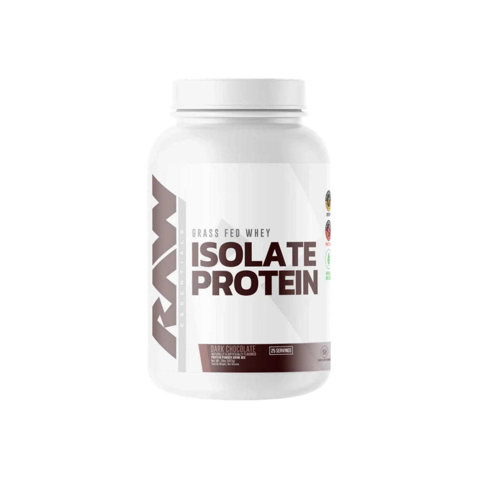 Proteína RAW Grass Fed Whey Isolate Dark Chocolate, 25 Porciones