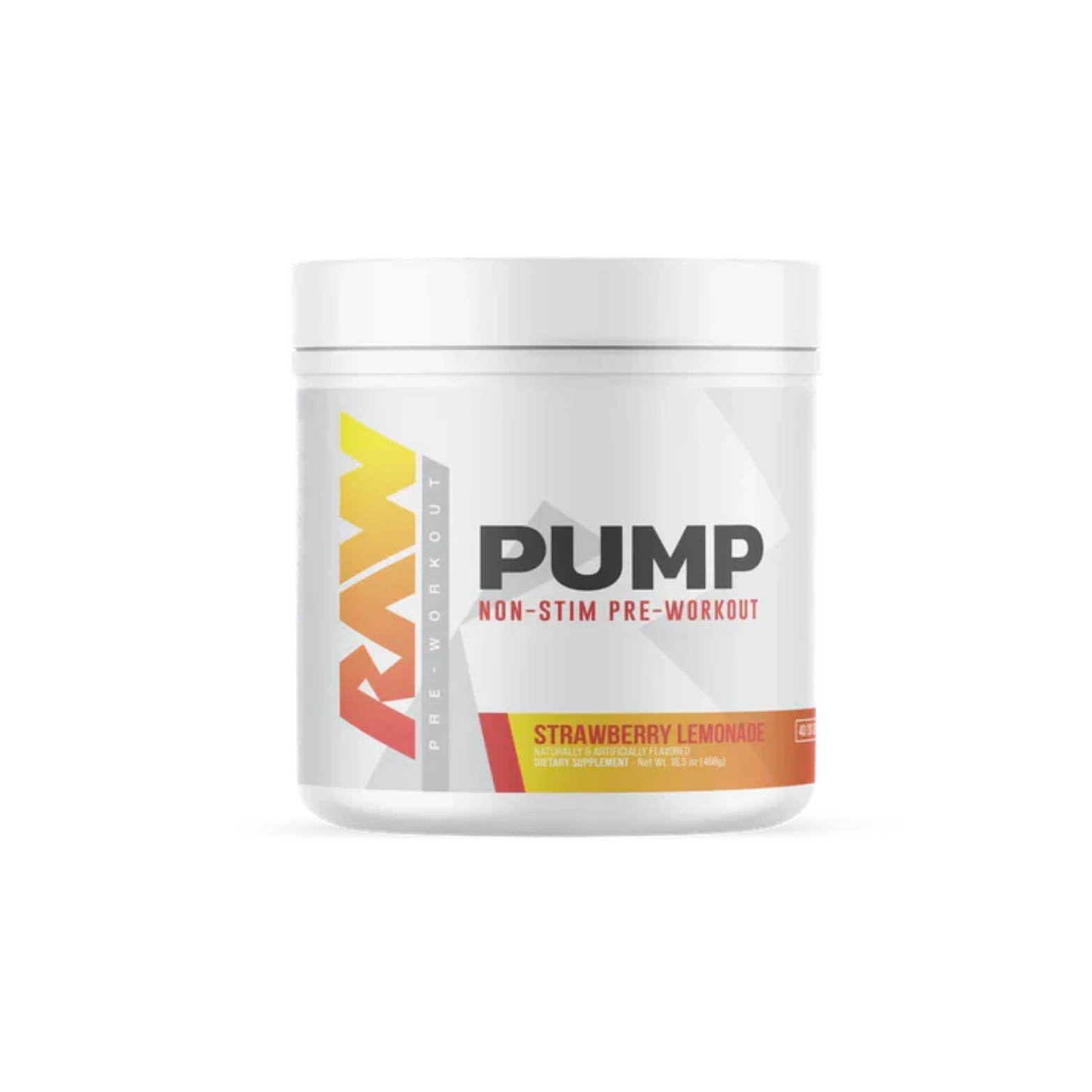 Pre-entreno BUM X RAW Pump Non-Stim Strawberry Lemonade, 40/20 Porciones