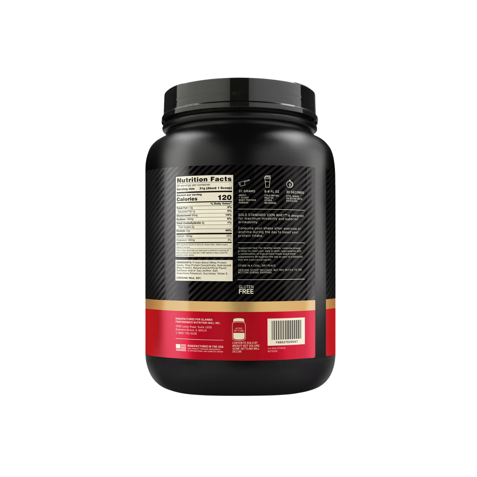 Proteína Optimum Nutrition Whey Banana Cream, 30 Porciones