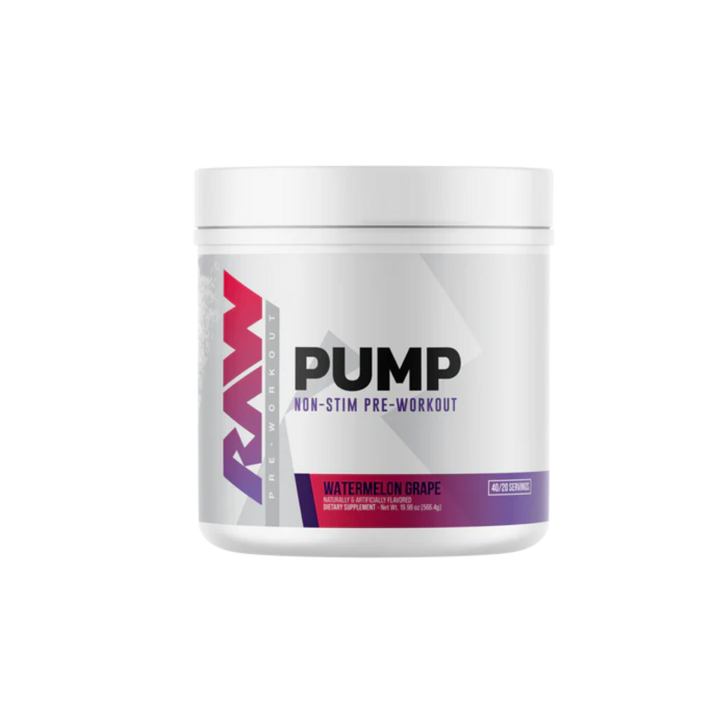 Pre-entreno BUM X RAW Pump Non-Stim Watermelon Grape, 40/20 Porciones