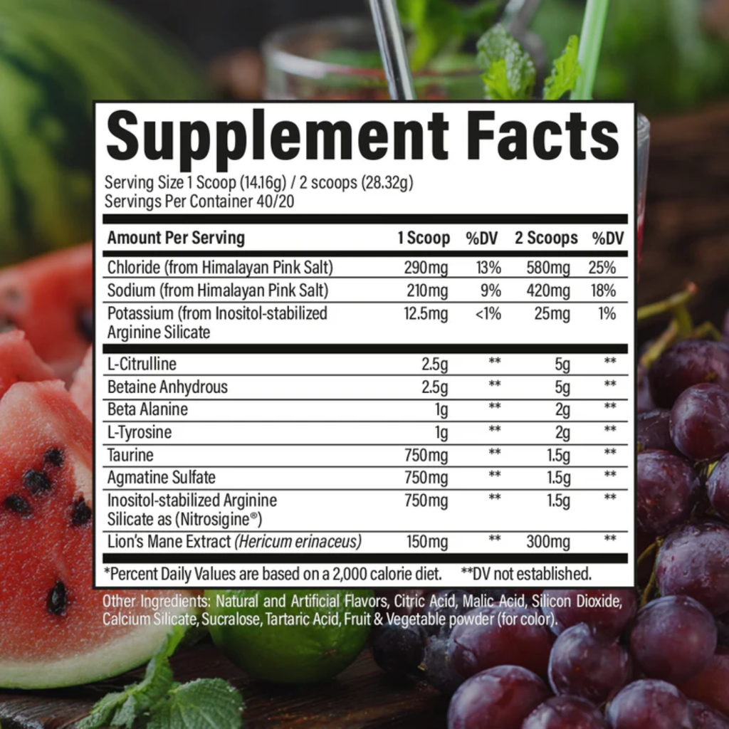 Pre-entreno BUM X RAW Pump Non-Stim Watermelon Grape, 40/20 Porciones
