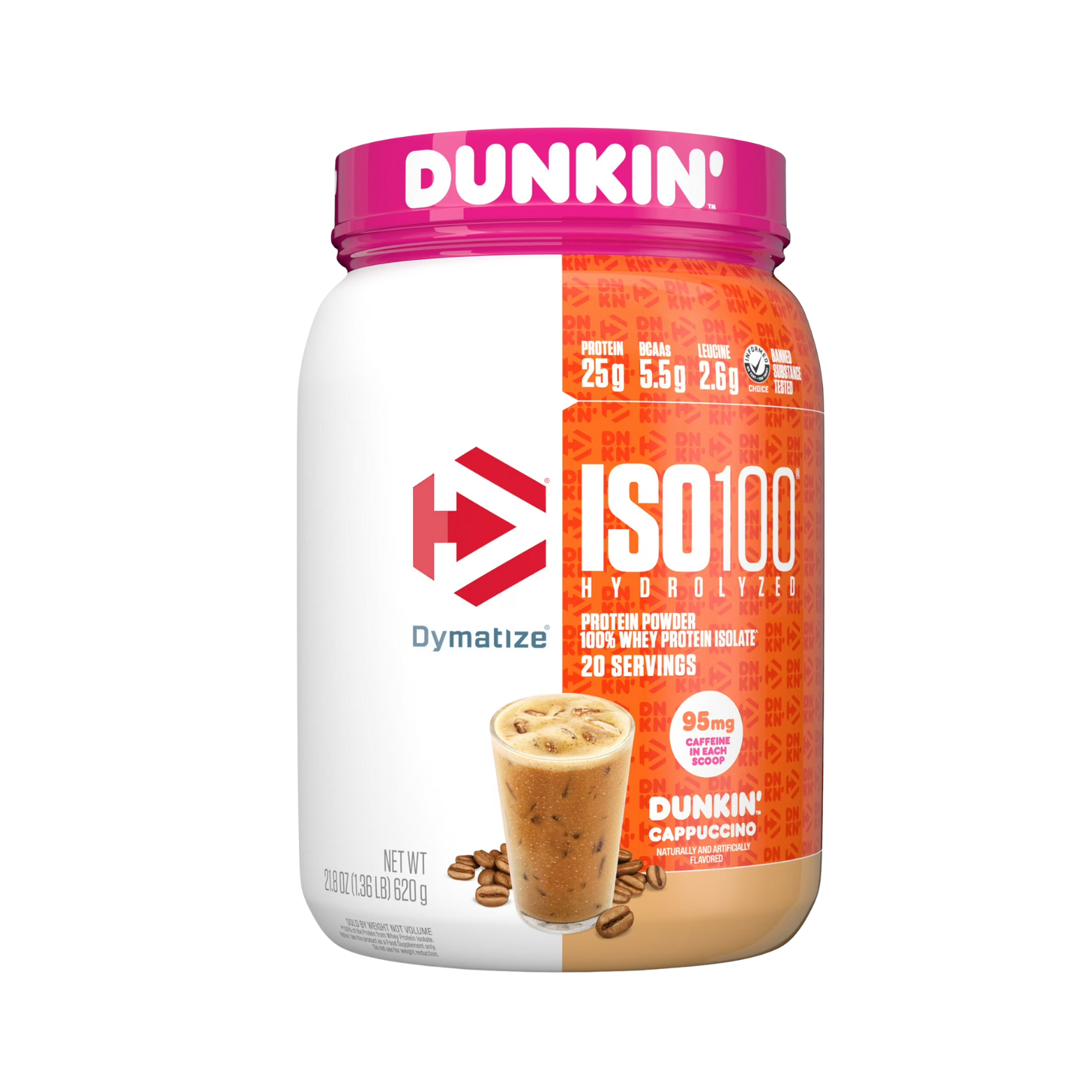 Proteína Dymatize Dunkin Iso100 Cappuccino, 20 Porciones