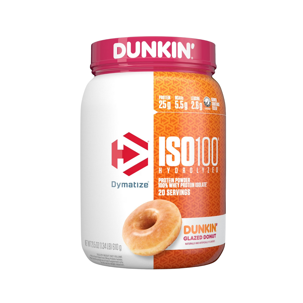 Proteína Dymatize Iso100 Dunkin Glazed Donut, 20 Porciones