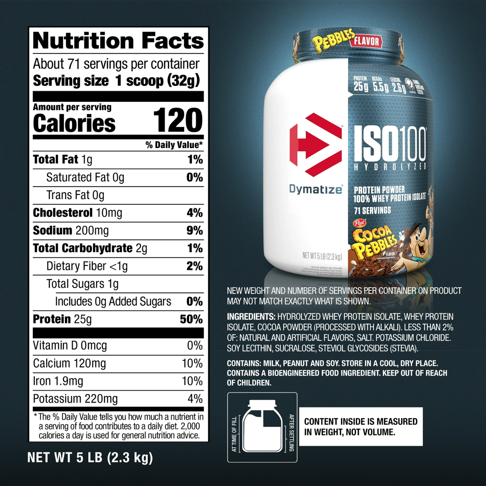 Proteína Dymatize Iso100 Cocoa Pebbles, 71 Porciones