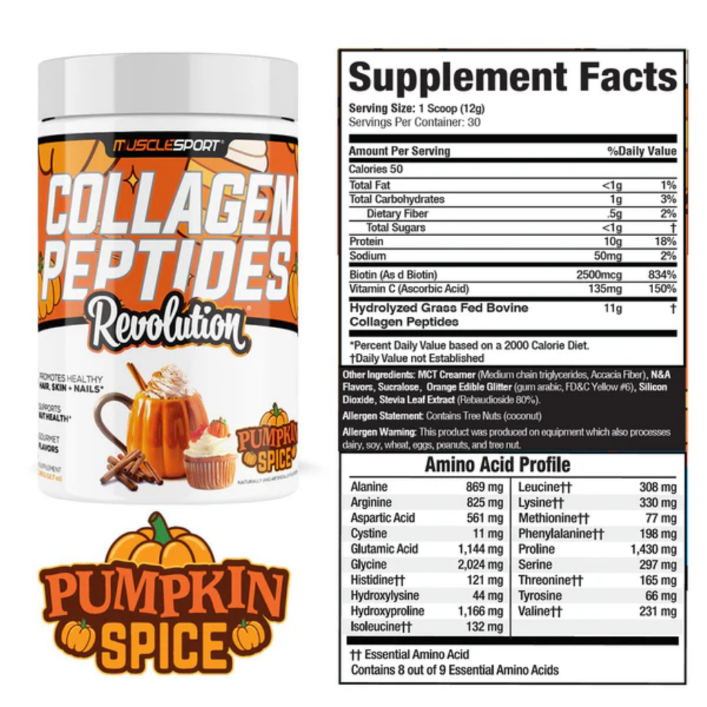 Musclesport Colágeno en Polvo Pumpkin Spice, 30 Porciones