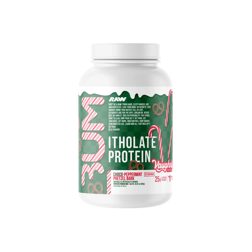 Proteína BUM x RAW Itholate Choco-Pepermint Pretzel Bark, 25 Porciones