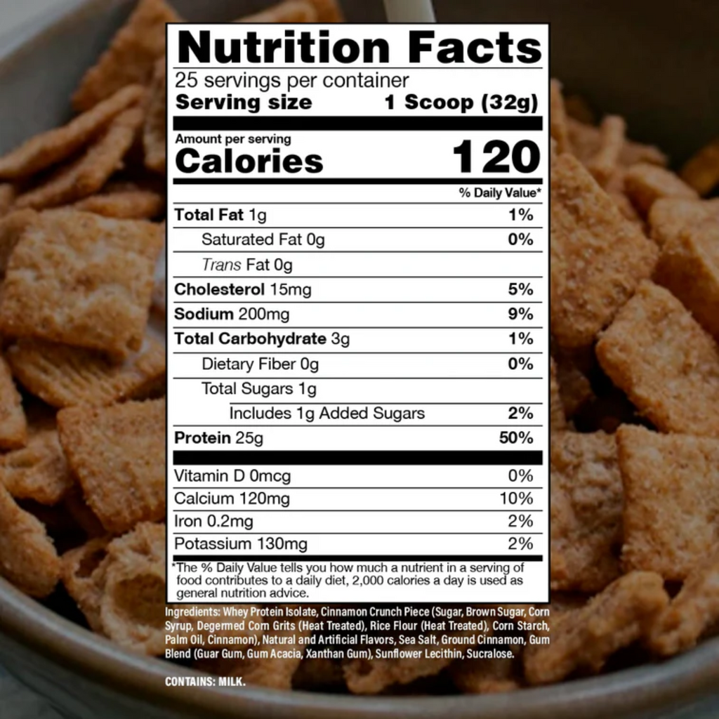 Proteína BUM x RAW Itholate Cinnamon Crunch Cereal, 25 Porciones