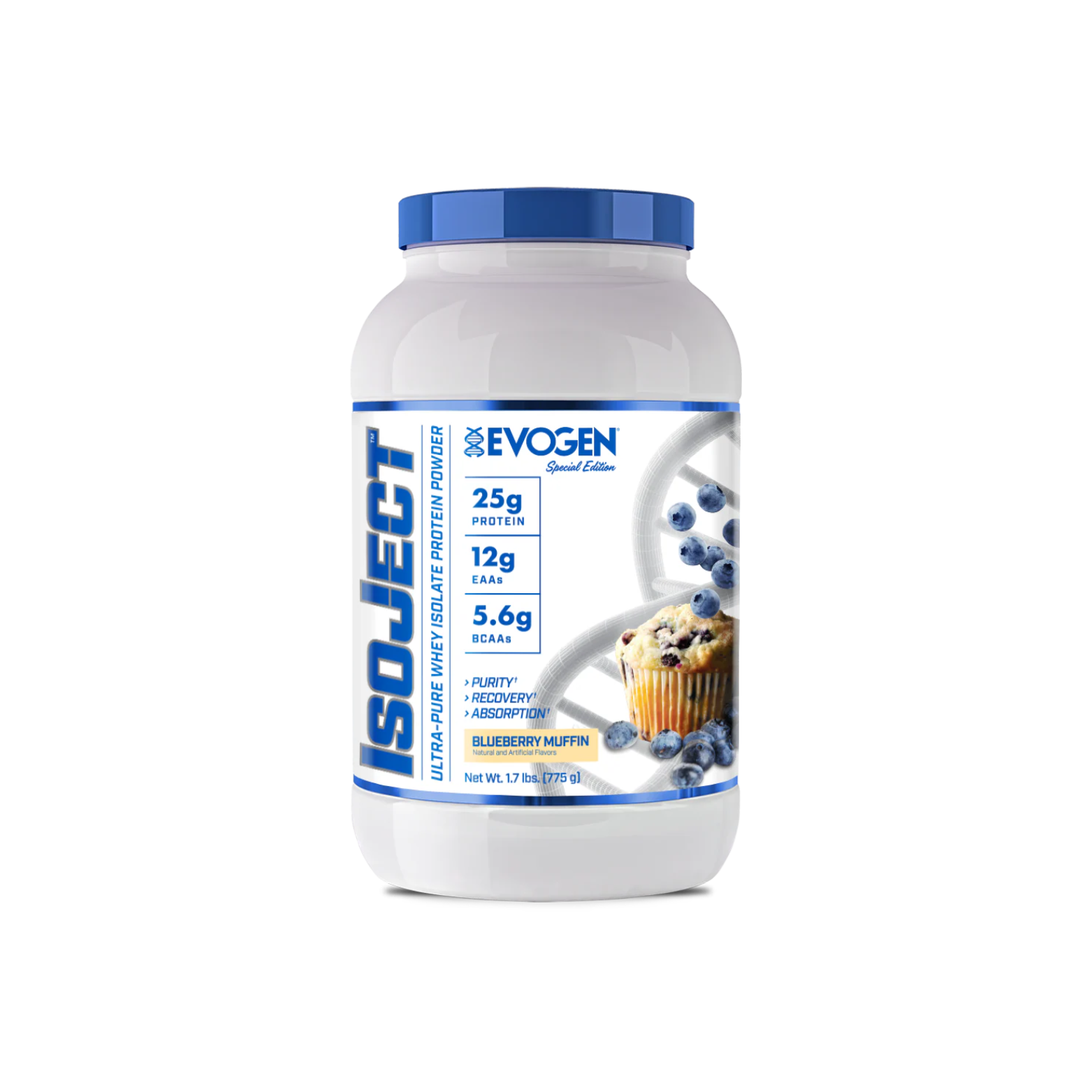 Proteína Evogen Isoject Blueberry Muffin, 25 Porciones
