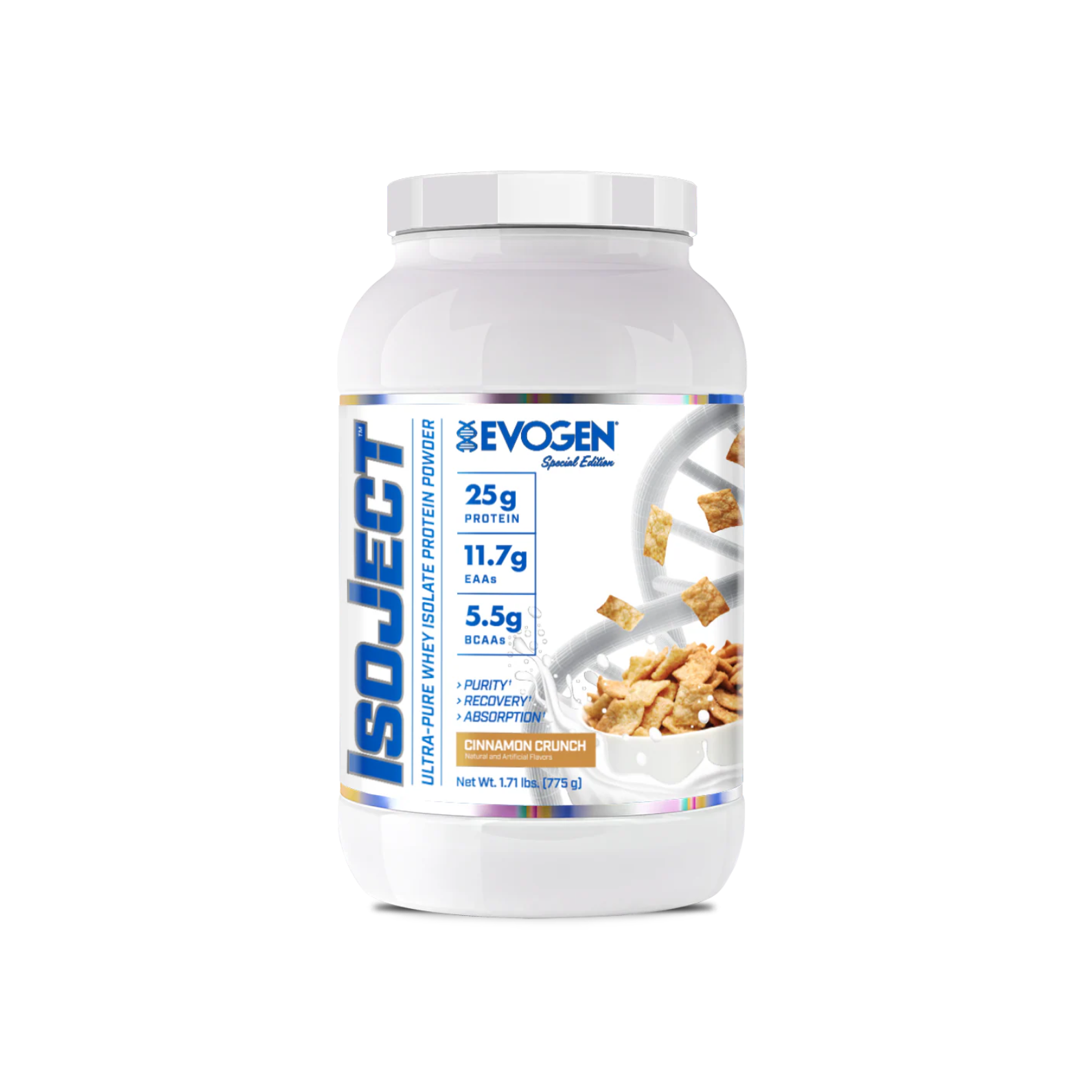 Proteína Evogen Isoject Cinnamon Crunch, 25 Porciones
