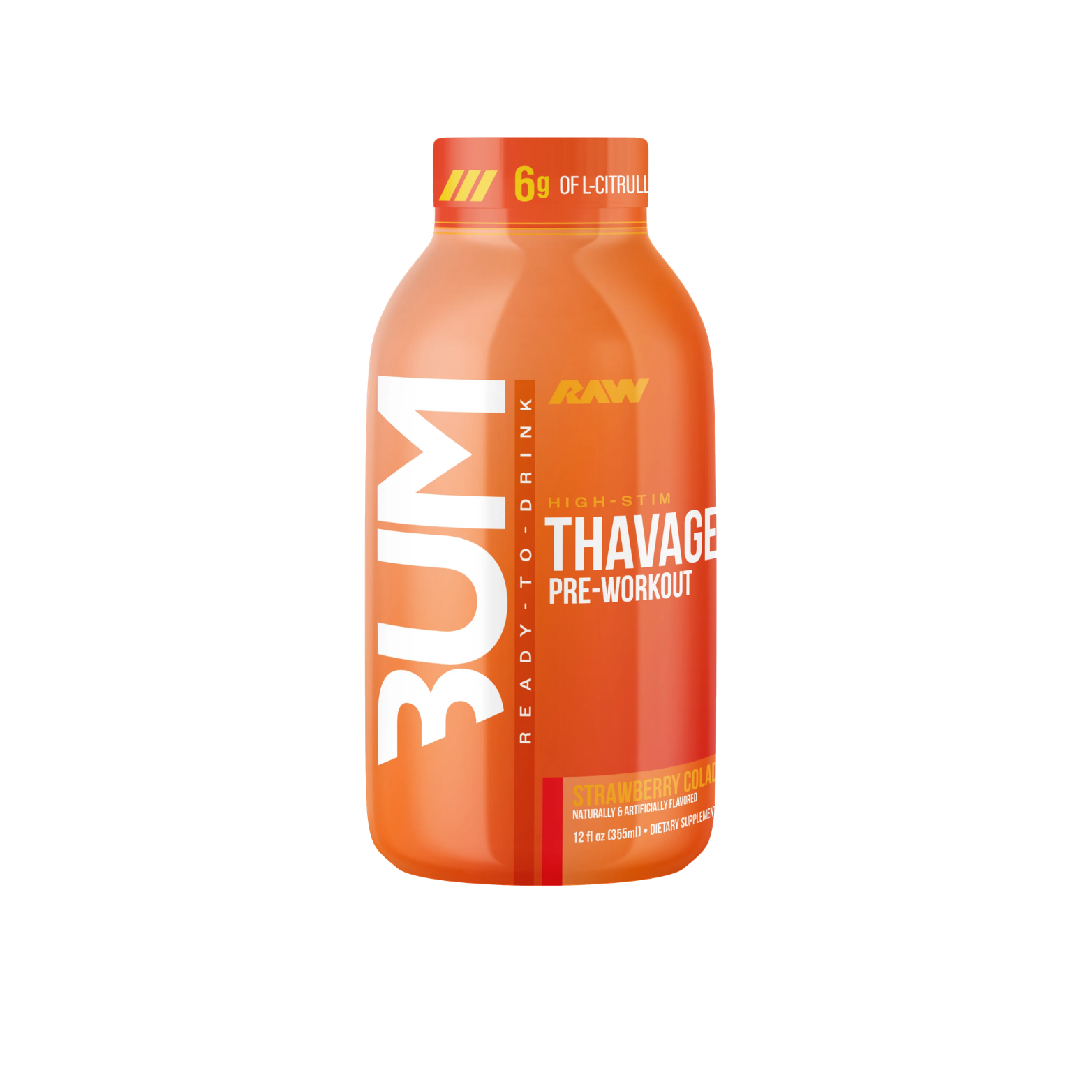 Bum Thavage RTD Pre-Workout Strawberry Colada 12 oz