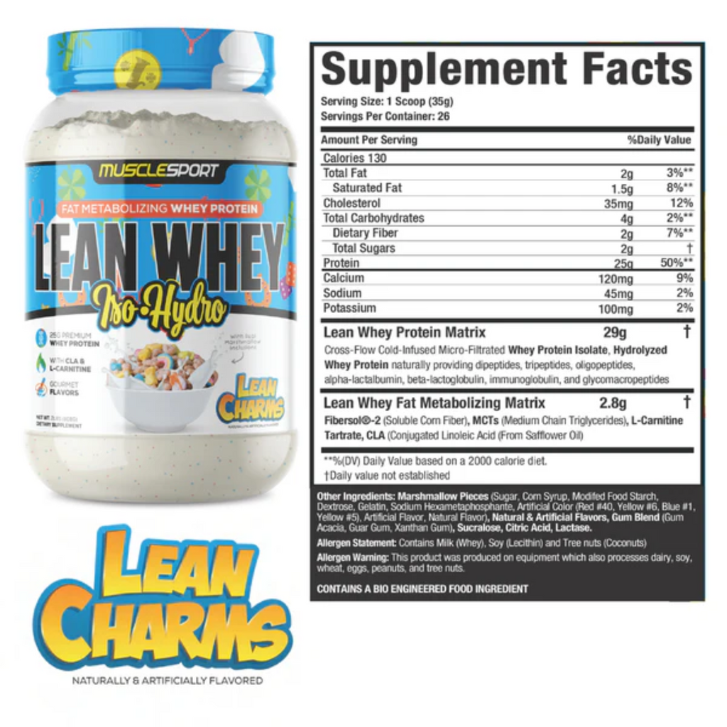 Proteína Musclesport Lean Whey Lean Charms, 26 Porciones