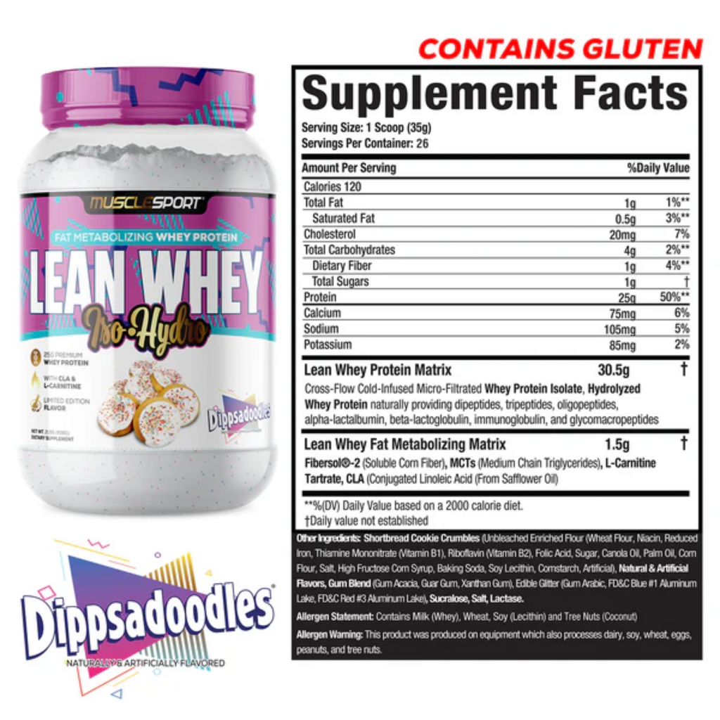Proteína Musclesport Lean Whey Dippsadoobles, 26 Porciones