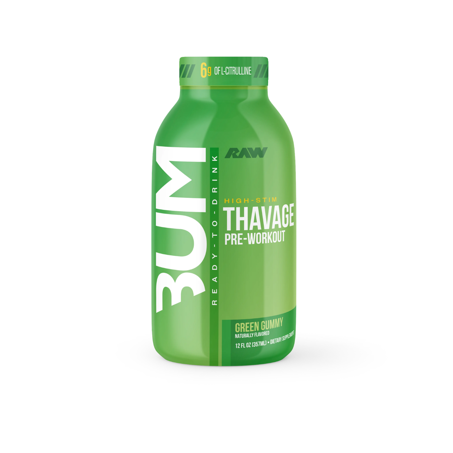 Bum Thavage RTD Pre-Workout Green Gummy 12 oz