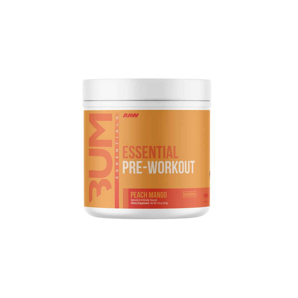 Pre-entreno BUM X RAW Essential Peach Mango, 30 Porciones