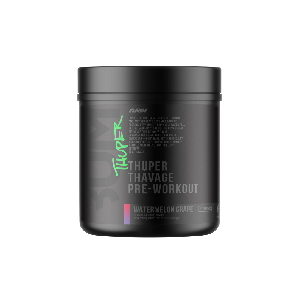 Pre-entreno BUM X RAW Thuper Thavage Watermelon Grape, 20 Porciones