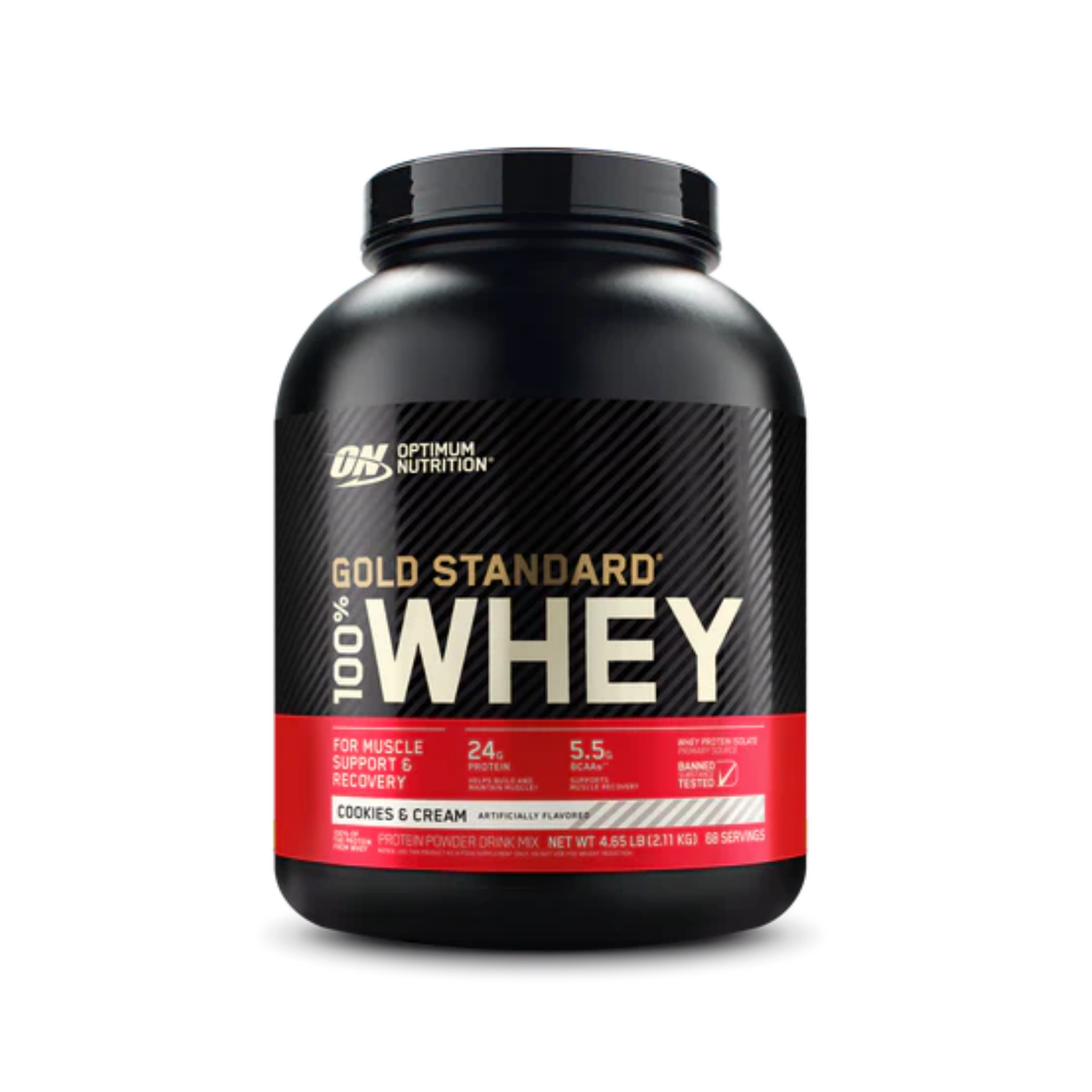 Proteína Optimum Nutrition Whey Cookies and Cream, 68 Porciones