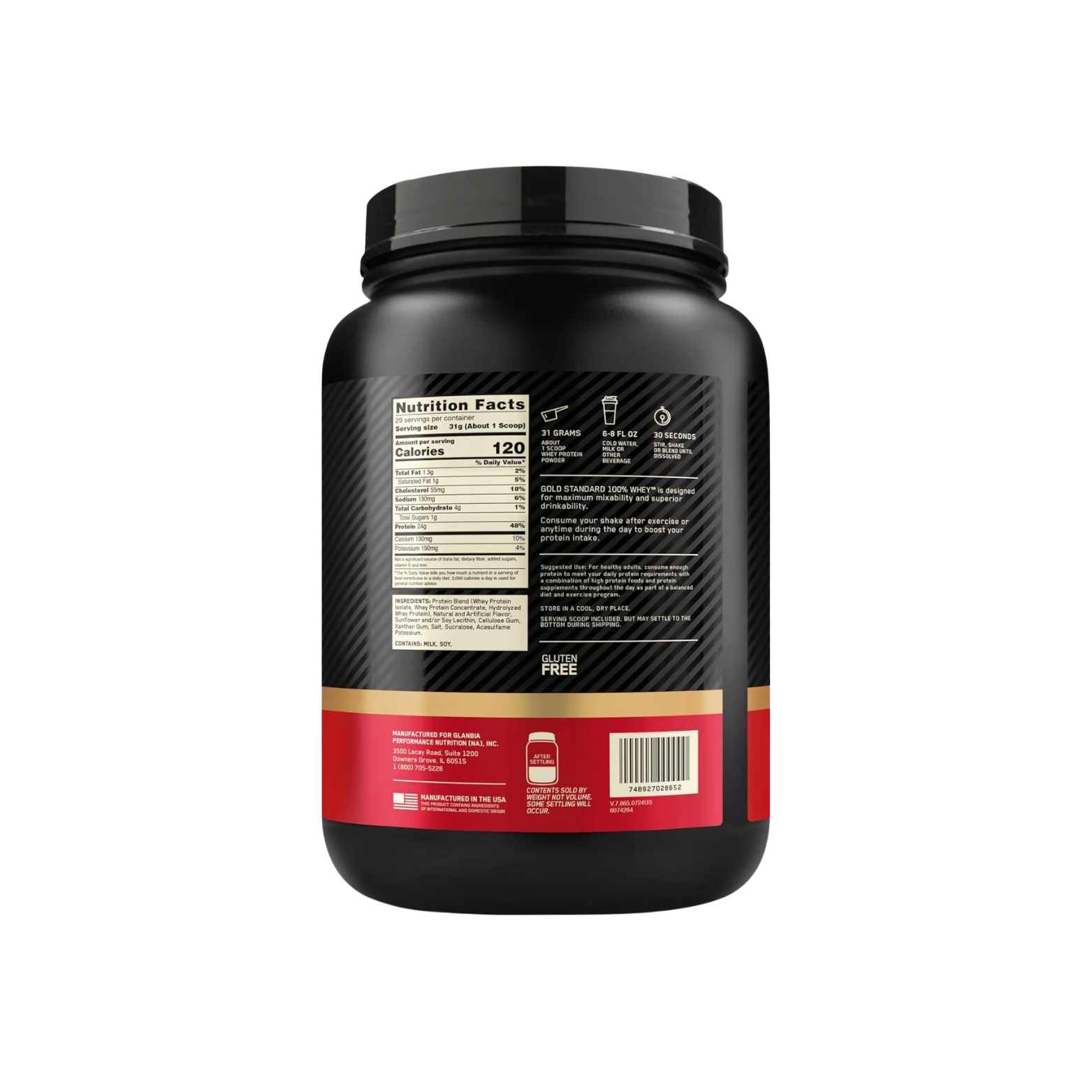 Proteína Optimum Nutrition Whey Vanilla Icea Cream, 29 Porciones