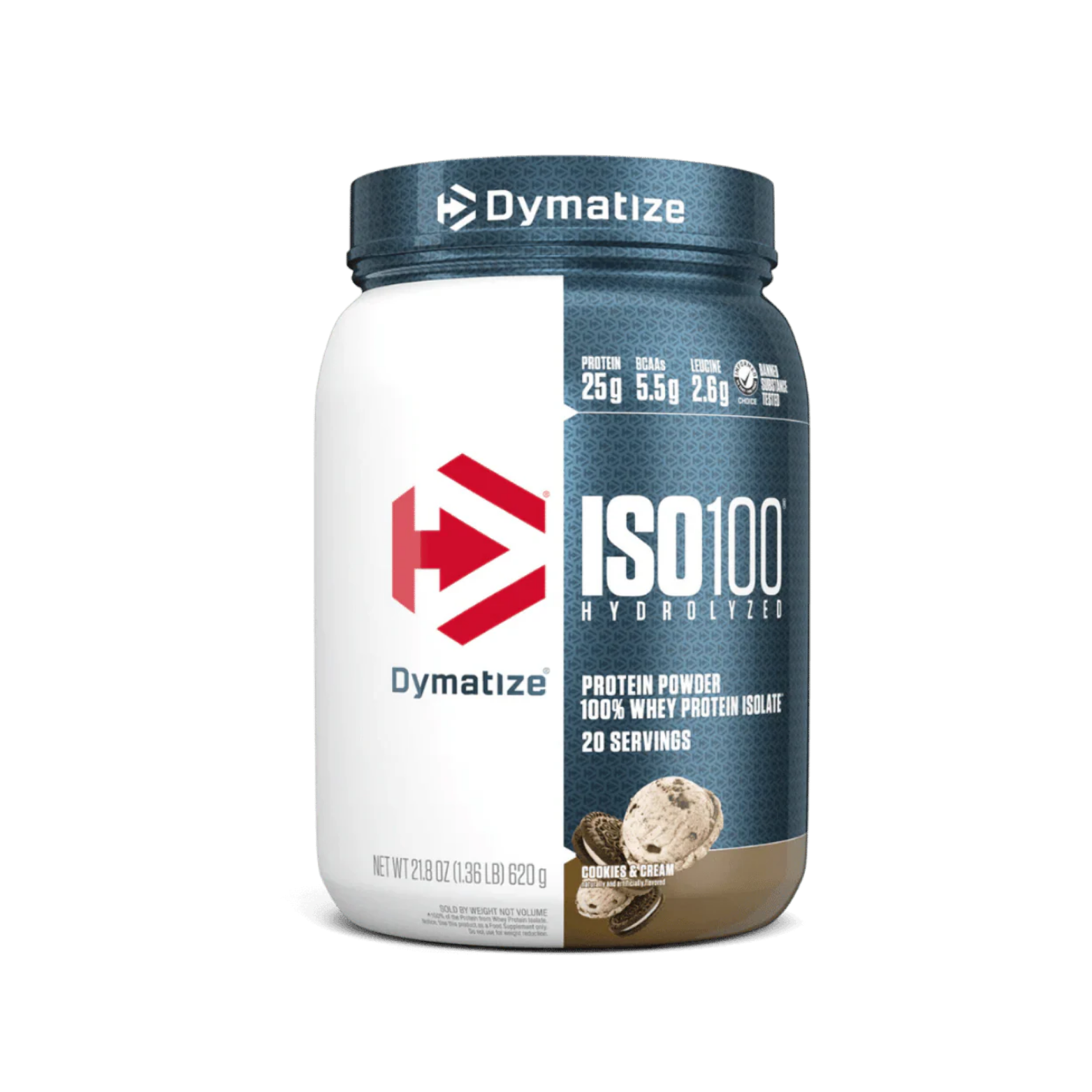 Proteína Dymartize Iso100 Cookies and Cream, 20 Porciones