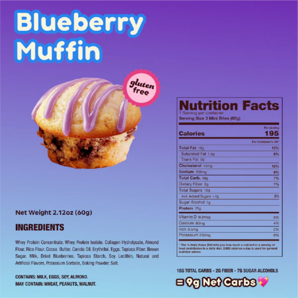 Prime Bites Mini Muffins Blueberry Muffin