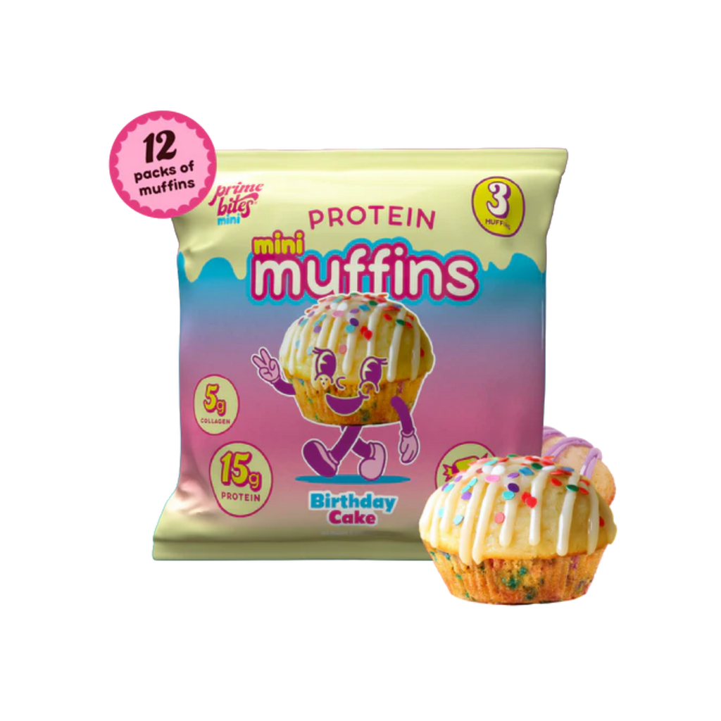 Prime Bites Mini Muffins Birthday Cake