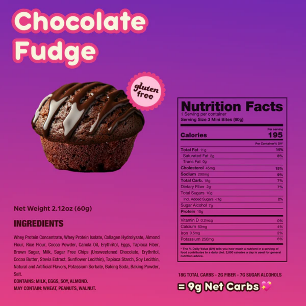 Prime Bites Mini Muffins Chocolate Fudge