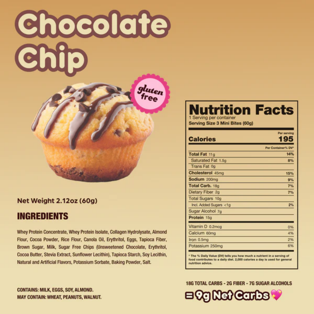 Prime Bites Mini Muffins Chocolate Chip