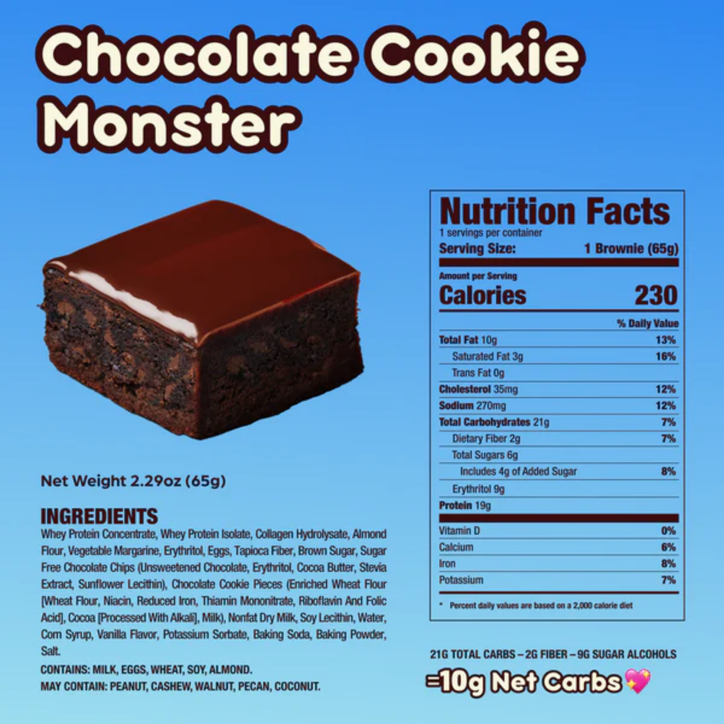 Prime Bites Brownie Chocolate Cookie Monster