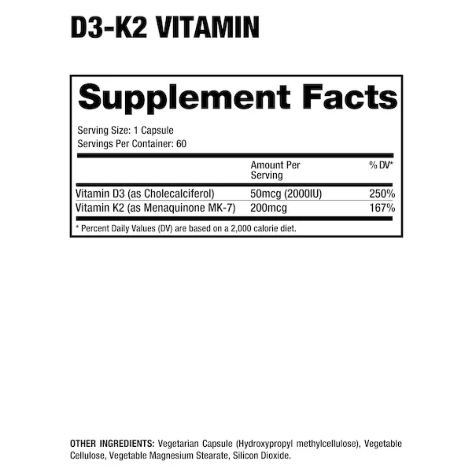 Vitamina D3-K2 Dragon Pharma, 60 Porciones