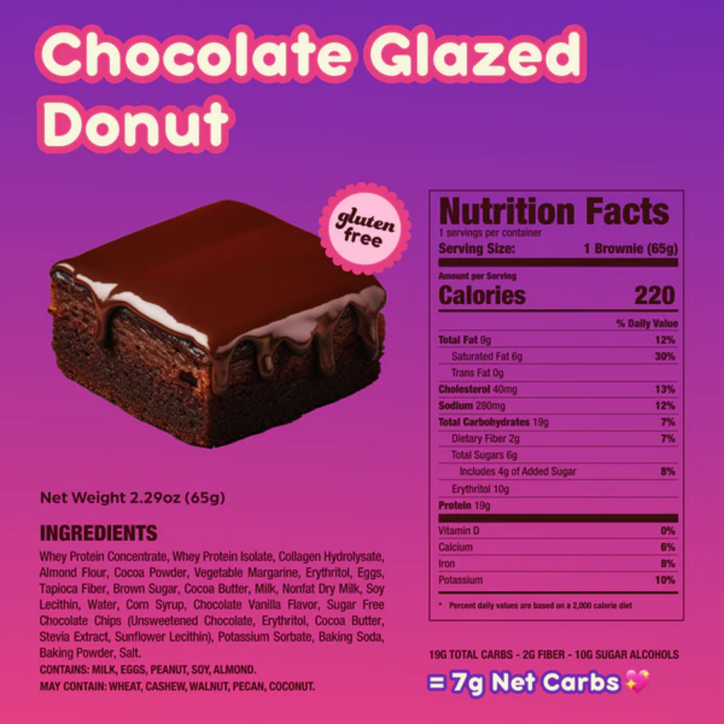 Prime Bites Brownie Chocolate Glazed Donut