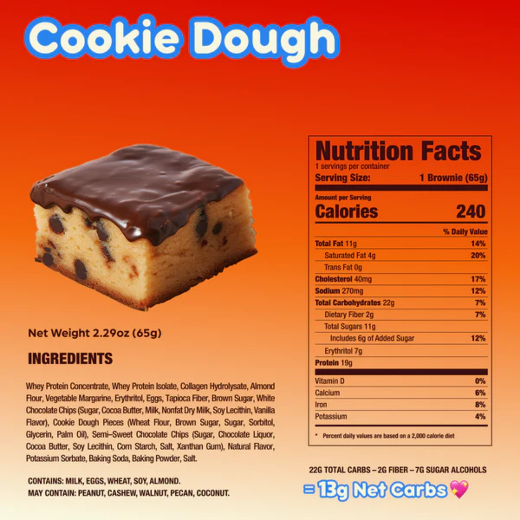 Prime Bites Brownie Cookie Dough Bites