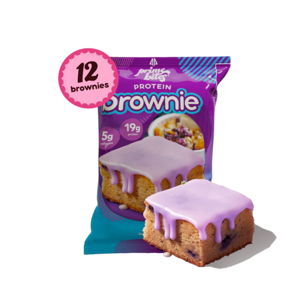 Prime Bites Brownie Blueberry Cobbler