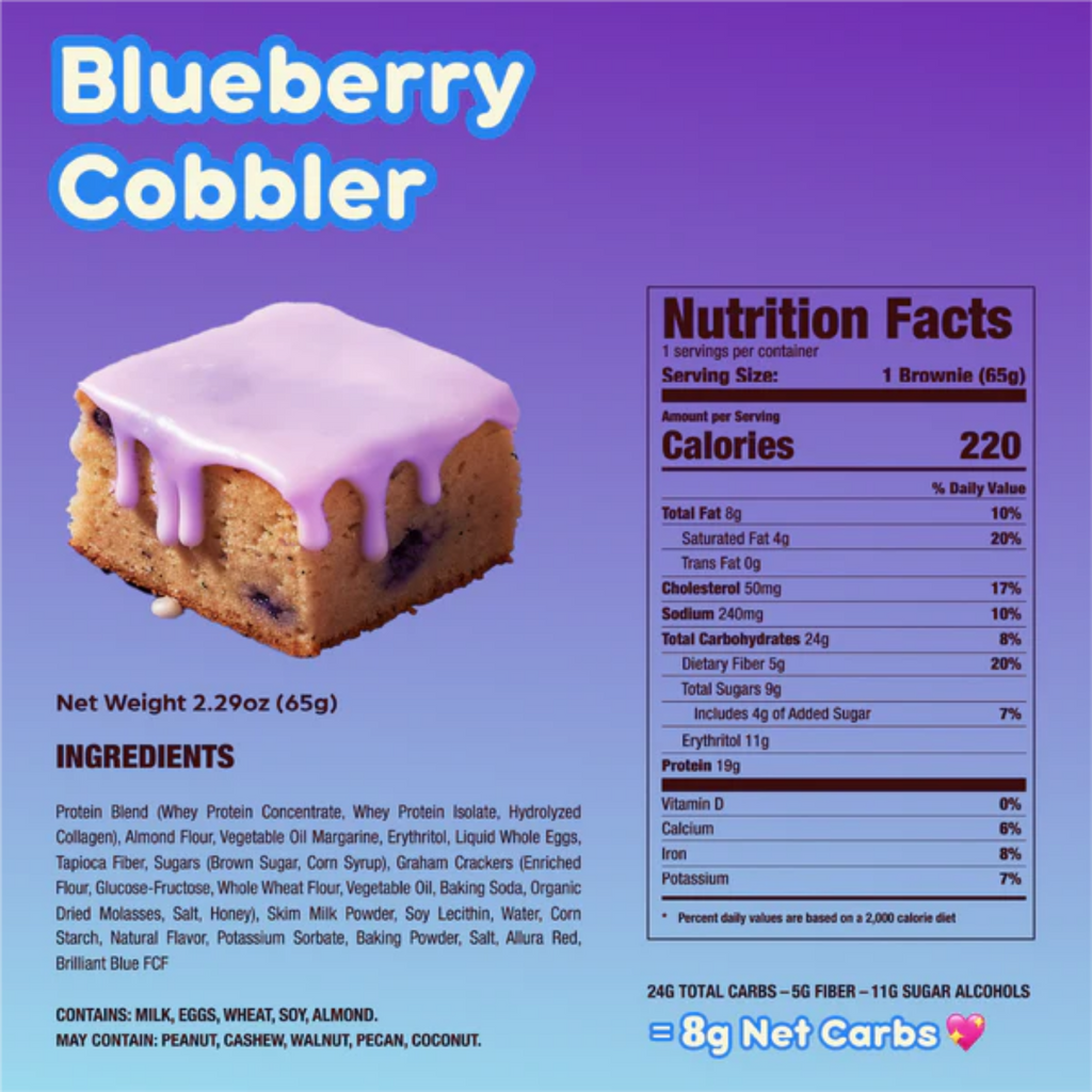Prime Bites Brownie Blueberry Cobbler