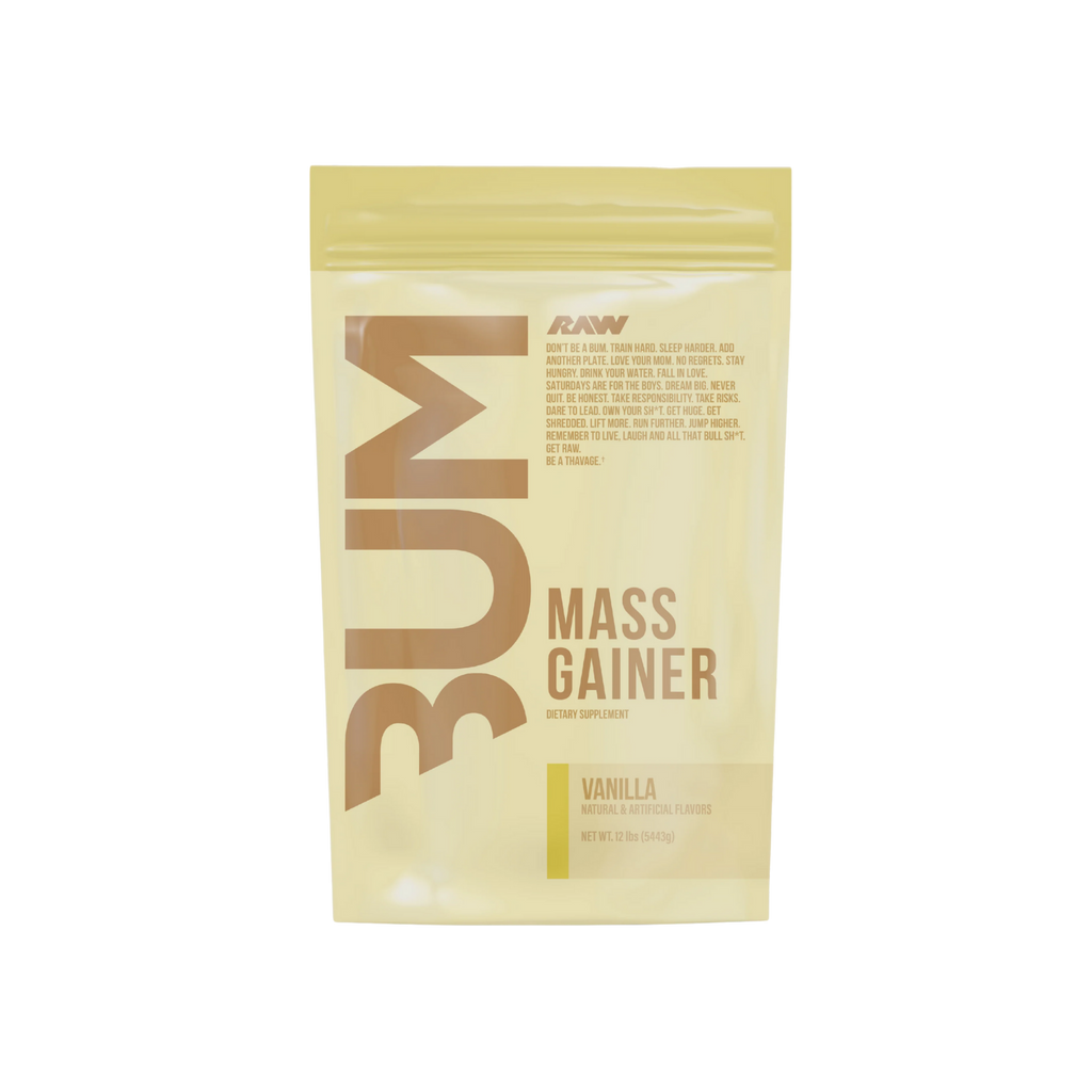 RAW X BUM Mass Gainer Vanilla, 20 Porciones