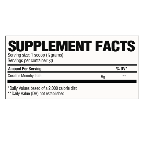RAW Creatine Monohidrate, 250 Porciones
