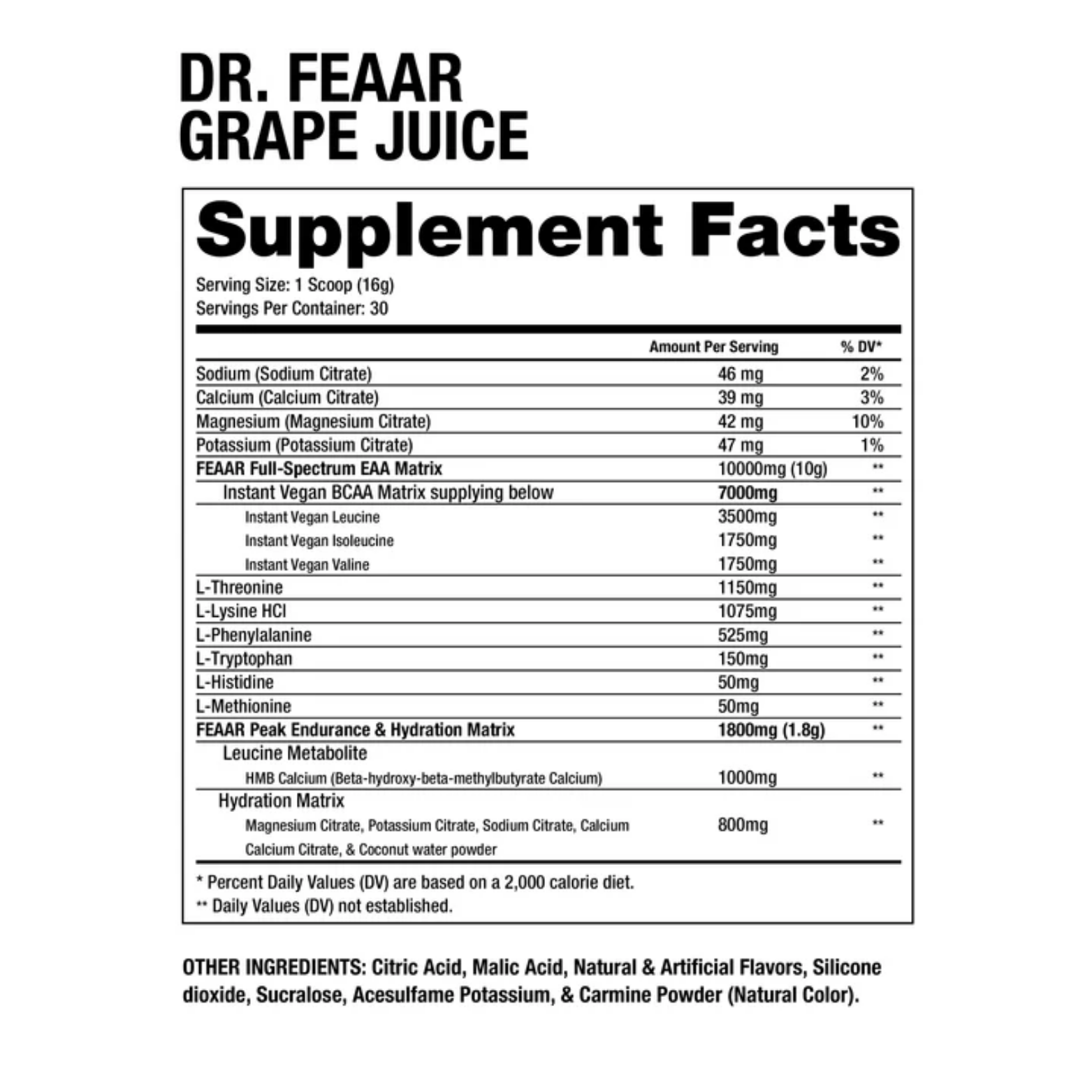 Dragon Pharma Dr. Feaar Grape Juice, 30 Porciones