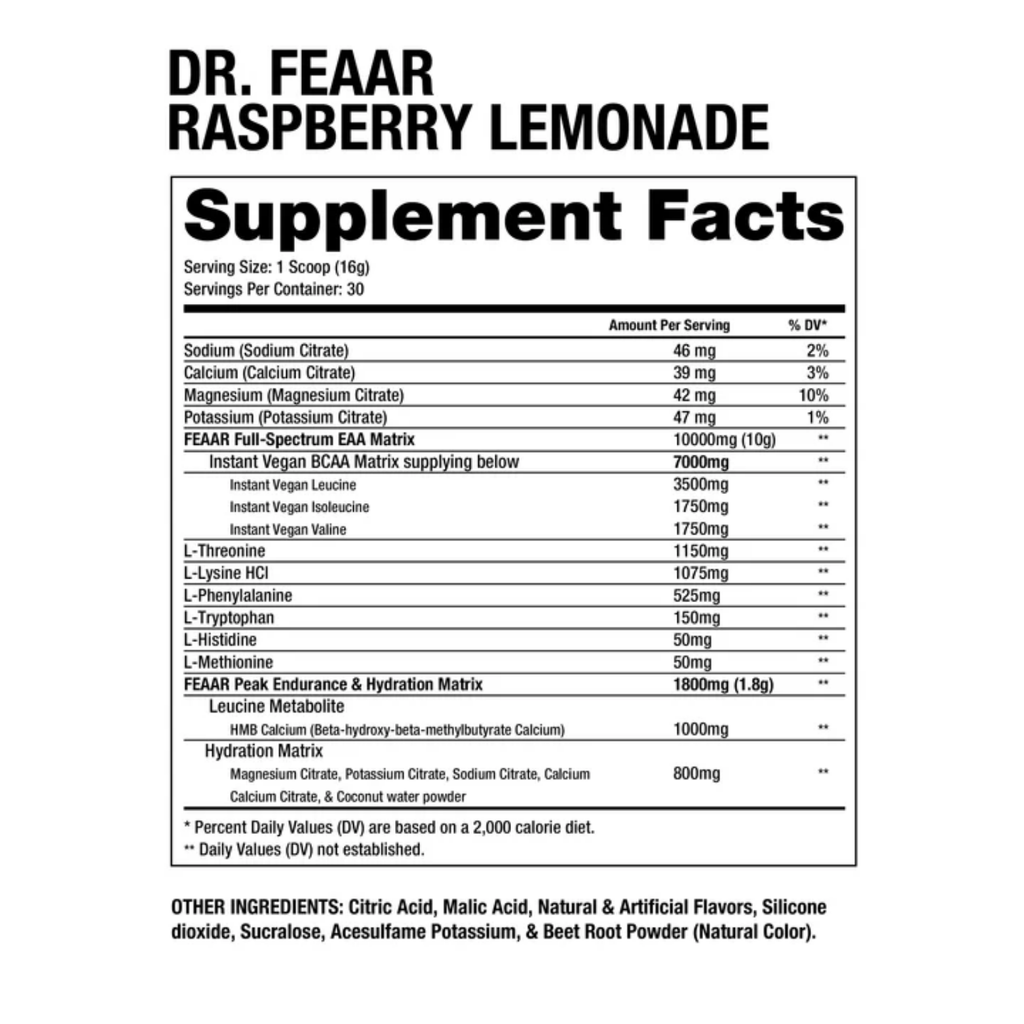 Dragon Pharma Dr. Feaar Raspberry Lemonade, 30 Porciones