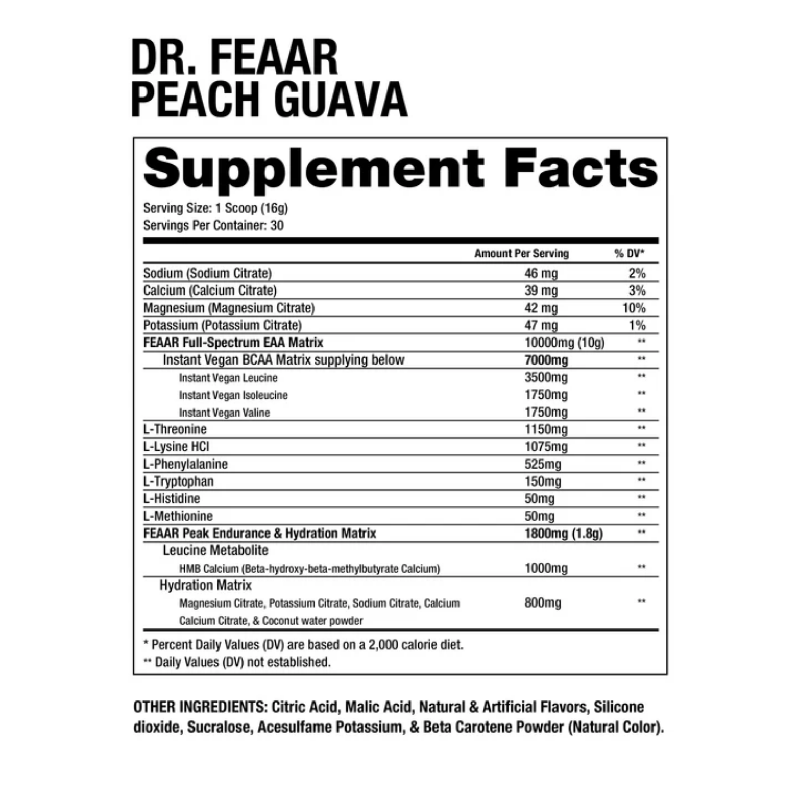Dragon Pharma Dr. Feaar Peach Guava, 30 Porciones