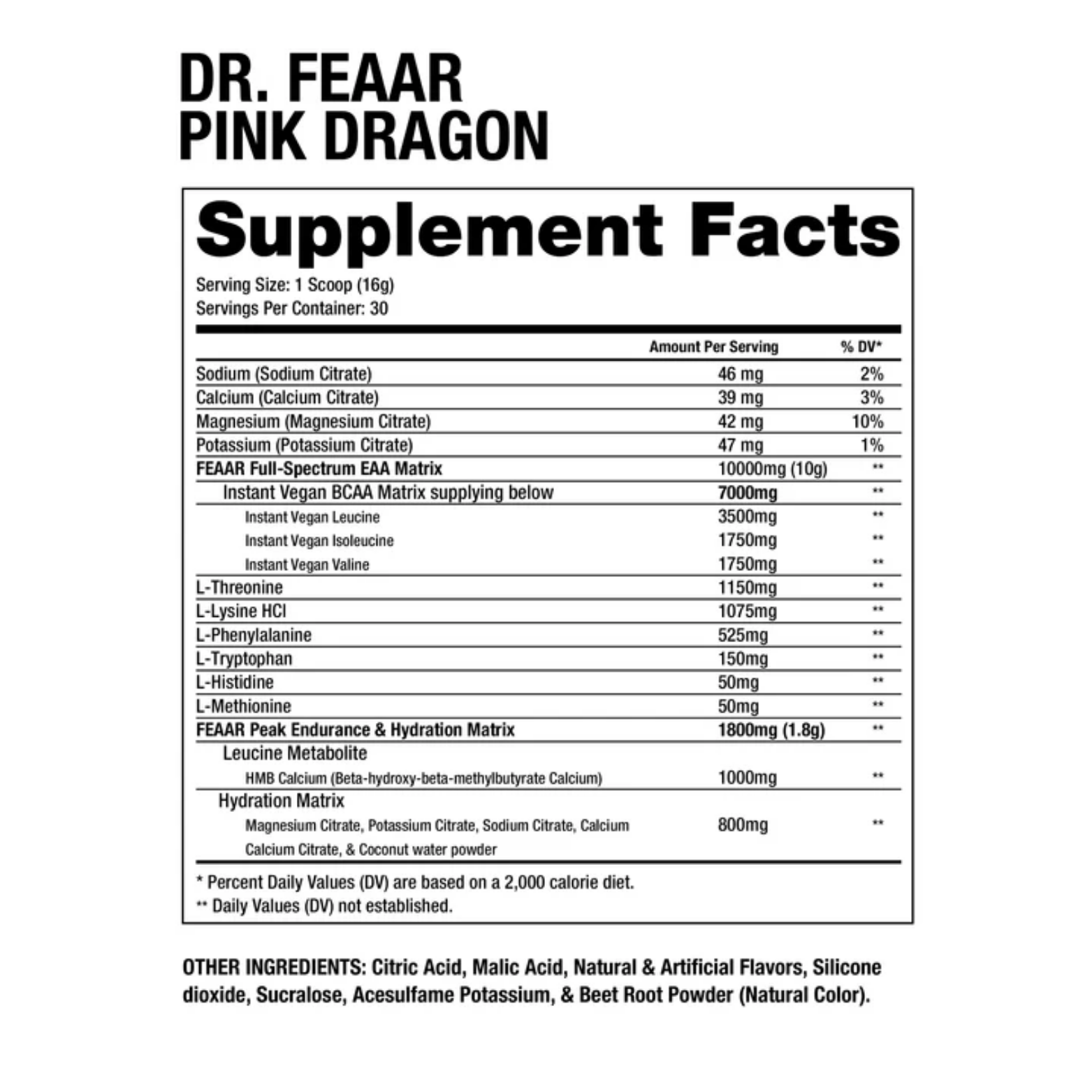 Dragon Pharma Dr. Feaar Pink Dragon, 30 Porciones